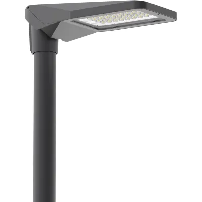 Leipziger Leuchten LED-Mastleuchte ALFONS I DAWU | 27W 4350lm 4000K | IP66 IK10 | Aluminium anthrazit | asymmetrisch