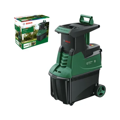 Bosch Leisehäcksler AXT 22 D 0600803003 | 2.200 W Walzenhäcksler | Äste bis 38 mm | 53 l Fangbox | Grün/Schwarz