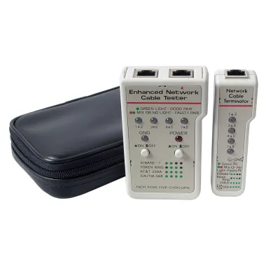 EFB-Elektronik Twisted Pair Kabeltester 39938.1 | Netzwerk Leitungsprüfer RJ45 mit LED-Anzeige für Patchkabel