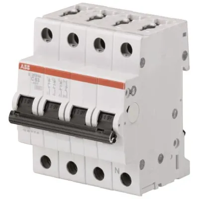 ABB Sicherungsautomat S203-C25NA | Leitungsschutzschalter 3-polig+N | 25A | C-Charakteristik | 400V | 6kA | 4TE | IP20
