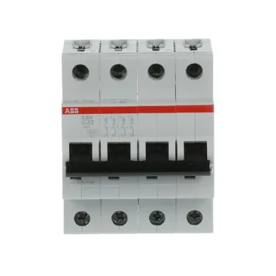 ABB Leitungsschutzschalter S204-C32 | 32A 4-polig | C-Charakteristik | 400V | 6kA | IP20