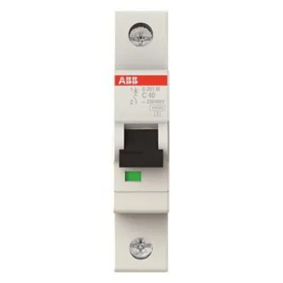 ABB Leitungsschutzschalter S201M-C40 | 1-polig | 40A | C-Charakteristik | 230V AC | 10kA | 1 TE | IP20 | System pro M