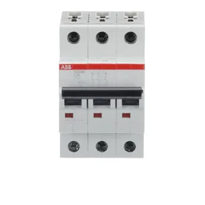 ABB Leitungsschutzschalter S203M-C6 | 3-polig | 6A | C-Charakteristik | 400V AC | 10kA | System pro M compact | IP20