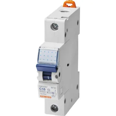 GEWISS Leitungsschutzschalter GW92608 | MCB C20A 1-polig | 10kA | 1TE | 230/400V | nach EN60898-1 | IP20