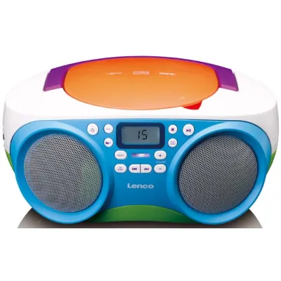 Lenco CD-Radio SCD-41 | Tragbarer CD/MP3-Player | FM UKW Radio | USB-Anschluss | AUX, Kopfhörer | bunt