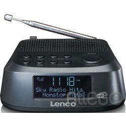 Lenco DAB+ Uhrenradio FM,Stereo CR-605 black
