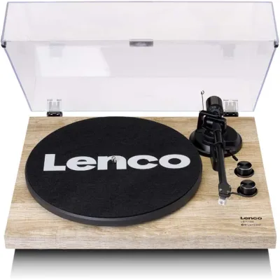 Lenco Plattenspieler LBT-188PI | Bluetooth & USB | Riemenantrieb | Vorverstärker | Vinyl zu MP3 | Pinie