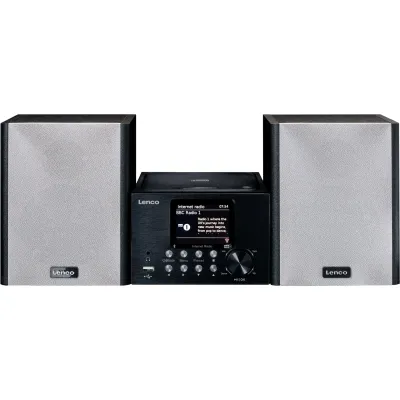 Lenco Microanlage MC-250 | Internet-Radio WiFi | DAB+ | FM | CD/MP3-Player | Bluetooth | USB | schwarz