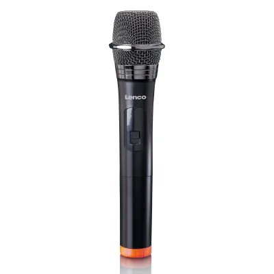 LENCO Mikrofon kabellos MCW-011BK | Handmikrofon | Wireless Karaoke-Mikrofon | 6,3 mm Anschluss | inkl. Empfänger