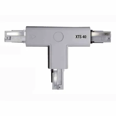 TRILUX T-Verbinder XTS40-3 5855800 | 3-Phasen Stromschiene | T-Form Kupplung | Polarität links | 100x66x32,5mm | weiß
