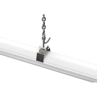 Lichtline Kettenabhänger 724784040022 | Befestigungssatz für ClickLUX ROCKET LED-Lichtband | Edelstahl grau 67x30x80 mm