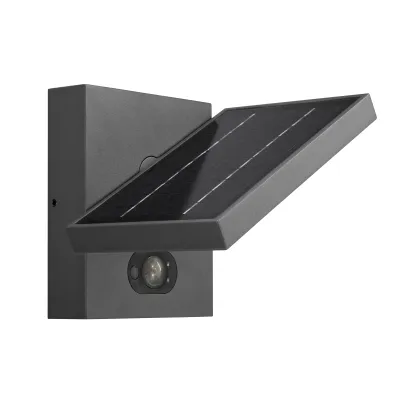 Lichtline LED-Solar-Wandleuchte PRDX27802 Amatera Shift | Bewegungsmelder | 3,5W 260lm 3000K IP54 | Aluminium anthrazit