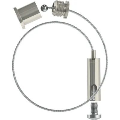 Lichtline Seilabhängung 2m 724786020029 | für ClickLUX ROCKET, LANARA, FARO, TUBOLA | Stahl | Aluminium | 1mm Ø