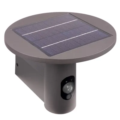 Lichtline LED-Solar-Wandleuchte PRDX27798 | Solarleuchte mit Bewegungsmelder | 260 lm 3000K | Aluminium anthrazit