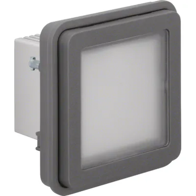 Berker LED-Signallicht-Einsatz 51733515 | Lichtsignal rot/grün | IP55 | Unterputz | 230V | Kunststoff grau matt