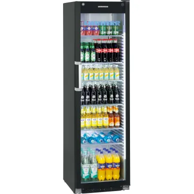 Liebherr Getränkekühlschrank FKDv 4523-22 | 441 L | Glastür | Umluftkühlung | LED | Abtauautomatik | Schwarz