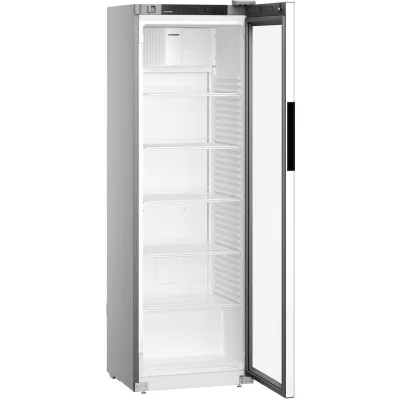 Liebherr Flaschenkühlschrank MRFvd 4011-20 | 400 Liter | Glastür | Umluftkühlung | LED | Edelstahl Grau | Gewerbe