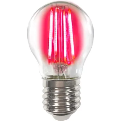 LIGHTME LED Tropfenlampe LM85314 | Filament P45 | 4W | E27 Sockel | klar | 15000h | rot