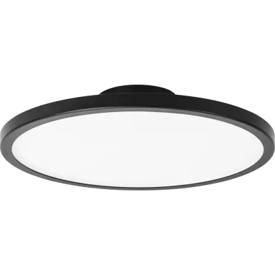 LIGHTME LED Bad-Deckenleuchte LM85657 AQUA | 24W 2000lm | Ø 302mm | GX53 | IP44 | Farbwechsel 2700–4000K | mattschwarz