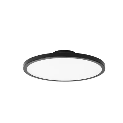 LIGHTME LED Bad-Deckenleuchte LM85657 AQUA | 24W 2000lm | Ø 302mm | GX53 | IP44 | Farbwechsel 2700–4000K | mattschwarz