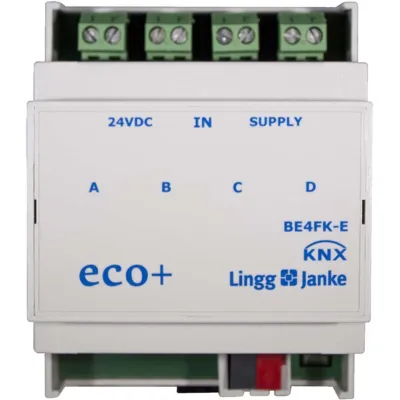 Lingg & Janke KNX Binäreingang BE4FK-E 79531 | 4-fach | Potenzialfrei | REG-Montage | ETS-Programmierung