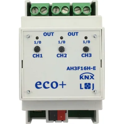 Lin & Jan KNX Schaltaktor eco+ 3-fach 16A 3TE AH3F16H-E