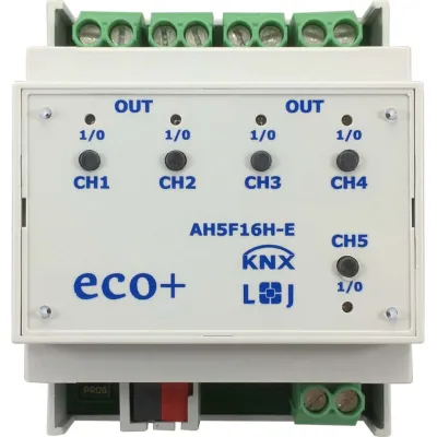 Lin & Jan KNX Schaltaktor eco+ 5-fach 16A 4TE AH5F16H-E