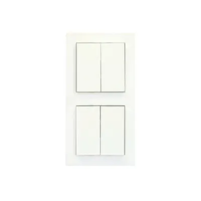Lingg&Janke KNX Tastsensor UP 8-fach TA8F55TH-BCU-E | eco+ Serie Exclusiv 55 | 55x55mm | Aufputz | Kunststoff weiß