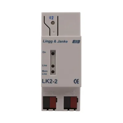 Lingg&Janke Linienkoppler Bereichskoppler LK2-2 88502 KNX EIB 2TE REG | galvanische Trennung | Busklemme | IP20