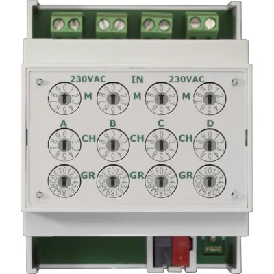 Lingg&Janke Binäreingang 4-fach BE4F230-Q Q79532 | 230V Signaleingänge | REG-Montage | für potenzialfreie Kontakte