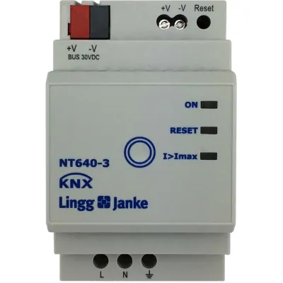 Lingg&Janke KNX Netzteil 88409 NT640-3 | 640mA | 3TE | REG-Montage | integrierte Drossel | 31V Busspannung