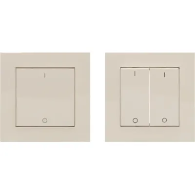 Lingg & Janke Tastsensor-Wippe 2-fach FL-2-RW | Schalter/Taster | Kunststoff | ohne Symbol | reinweiß RAL 9010