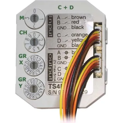 Lingg&Janke Tasterschnittstelle TS4F-1-QW Q77891 | KNX Unterputz | 4 Eingänge | für Doppelwippe | Systemstecker