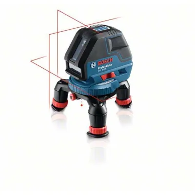 Bosch Linienlaser GLL 3-50 Professional | Kreuzlinienlaser | 3 Linien | LR2 Empfänger | 10 m Reichweite