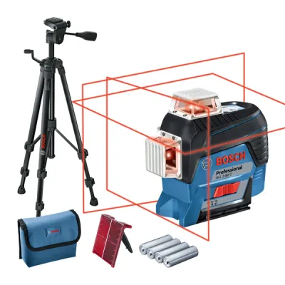 Bosch Professional Linienlaser GLL 3-80 C | 3x 360° Linien | 30 m Reichweite | Bluetooth | Stativ | IP54