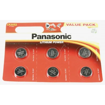 Lithium-Knopfzelle für Panasonic Staubsauger CR2032L6BP 6er Blister