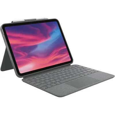 Logitech Combo Touch Tastaturcase für iPad 10.9 (10. Gen) | DE-Layout | Trackpad | Stifthalter | Grau
