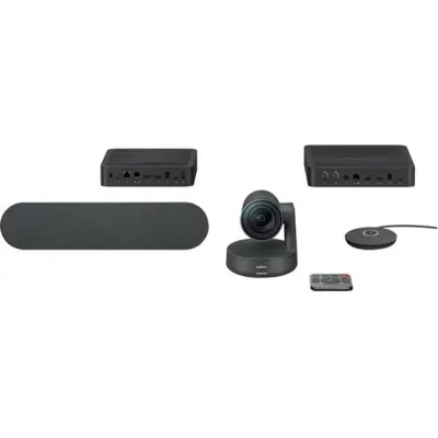 Logitech ConferenceCam Videokonferenzsystem Rally 960-001218 | 4K Ultra HD | USB | Bluetooth | modular | schwarz/grau