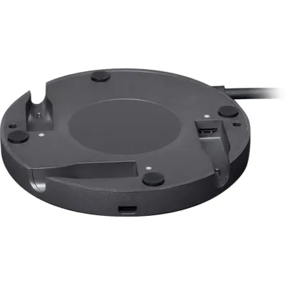 Logitech Mikrofon Hub Rally Mic Pod Hub 939-001647 | Konferenzraum | 3 Anschlüsse | Tischmontage | schwarz