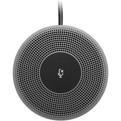 Logitech Zusatzmikrofon für ConferenceCam MeetUp 989-000405 | Erweiterte Reichweite bis 5m | Stummschaltung | schwarz