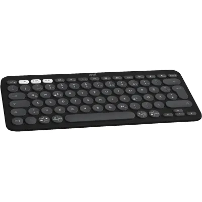 Logitech Tastatur K380S Multi-Device Bluetooth | kabellos | QWERTZ Deutsch | recyceltes Material | Graphit