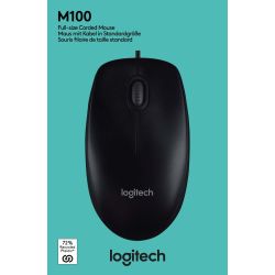 Logitech M100 Maus schwarz