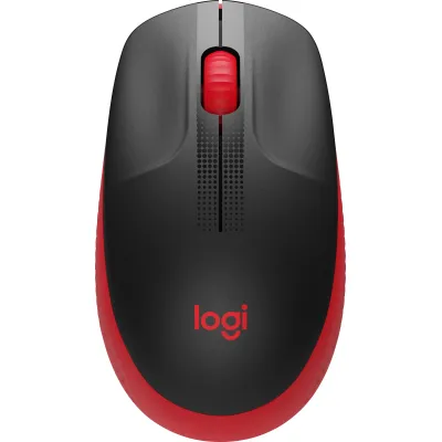 Logitech Computermaus M190 Wireless | optisch | 1000 dpi | ergonomisch | 3 Tasten | lange Batterielaufzeit | rot