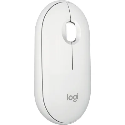 Logitech Maus Pebble Mouse 2 M350s 910-007013 | Wireless Bluetooth 5.2 | 4000 dpi | 3 Tasten | Easy-Switch | Weiß