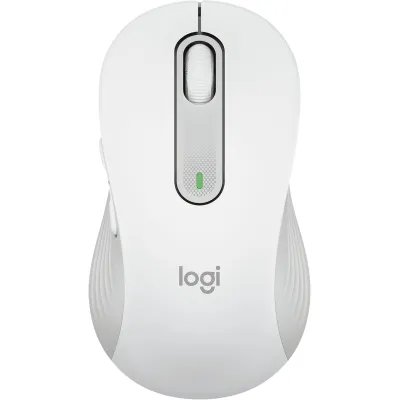 Logitech Maus Signature M650 L 910-006238 | kabellose Maus | große Hände | leise Klicks | Bluetooth & USB | Weiß