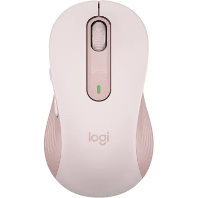 Logitech Kabellose Maus Signature M650 L | große Maus für große Hände | leise Klicks | Bluetooth & USB | 4000 dpi | Rosa