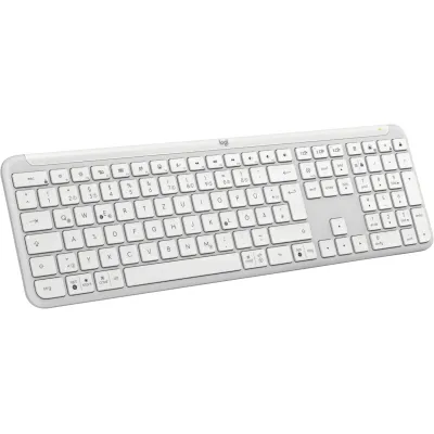 Logitech Tastatur kabellos Signature Slim K950 Wireless Bluetooth | deutsches Layout | Nummernblock | USB | Off-White