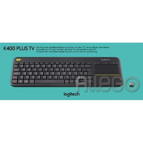 Bild: Logitech Tastatur K400 Plus, Wireless, Touch