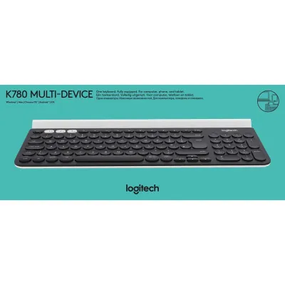 Logitech Tastatur K780 | kabellos Multi-Device Wireless Keyboard | Bluetooth & USB | QWERTZ | Schwarz