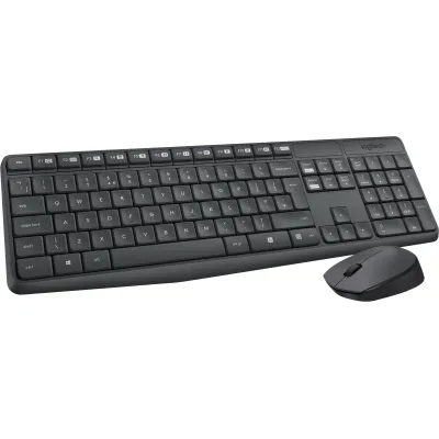 Logitech Tastatur-Maus-Set MK235 / 920-007905 | kabellos USB | QWERTZ | 2,4GHz | bis 10m Reichweite | Schwarz